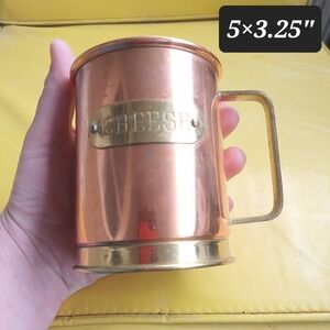 Vintage Taurus (Portugal) Copper And Brass Cheese Shaker Container Kitchen